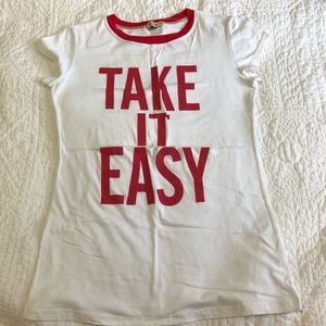 Take it Easy fitted tee NWOT